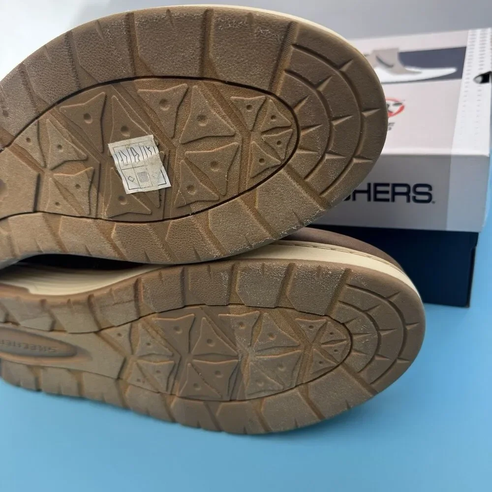 Skechers Men's Swift Fit Hands Free Memory Foam Casual Shoe Brown Size 13